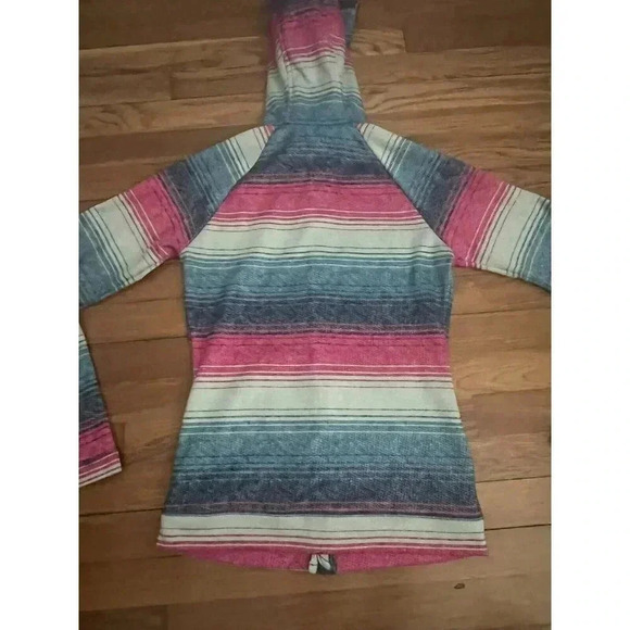 Burton Columbo Spellout Full Zip Pink WB Peak Hoodie Jacket Fleece SZ XS - Picture 4 of 6